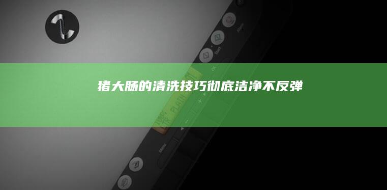 猪大肠的清洗技巧：彻底洁净不反弹